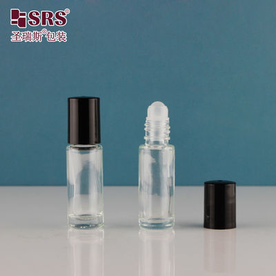 Купить 4ml 5ml 8ml 10ml Черный твердый цветный винтовой крышки Стенный стеклянный рулон на бутылке PP шарик парфюмерное масло Производство в сети