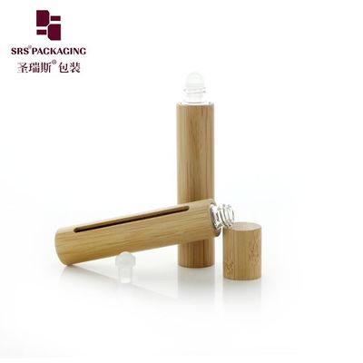Купить BG(G)-10ML Пустая бамбуковая роликовая бутылка из реального дерева Бамбуковый материал для эфирного масла с окно стекло прикладывающий мяч Производство в сети