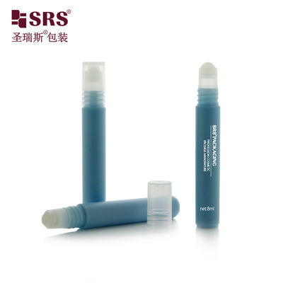 Купить RPPH-8ML Factory Glossy Frosted Blue Tube Container With Plastic Roller Ball Applicator для успокаивающей гелевой упаковки Производство в сети