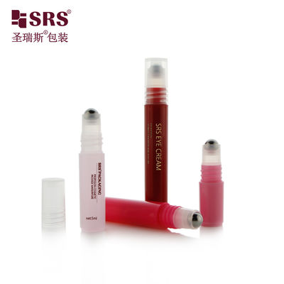 Купить RPPH-8ML Красный глянцевый инъекционный контейнер из полипропилена с крышкой и шариком из нержавеющей стали для косметической сыворотки Производство в сети