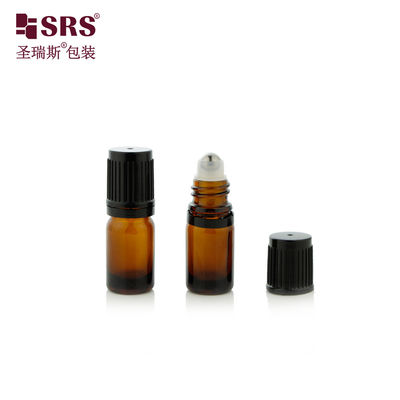Купить BLPF-5ml Круглая плечевая сине-зеленая янтарная стеклянная виала с контрольной крышкой с шариком для масла Производство в сети