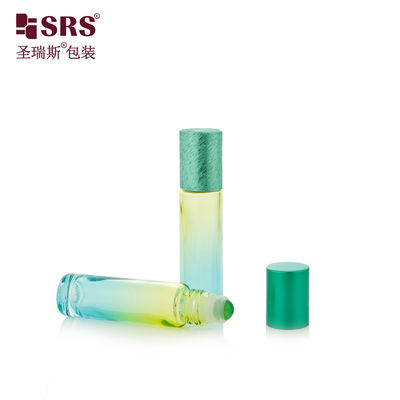 Купить BLPM-10ml Aqua Green Gradient Промышленное стекло Контейнер для парфюмерной флаконы с роликовым шаром для личного ухода Производство в сети