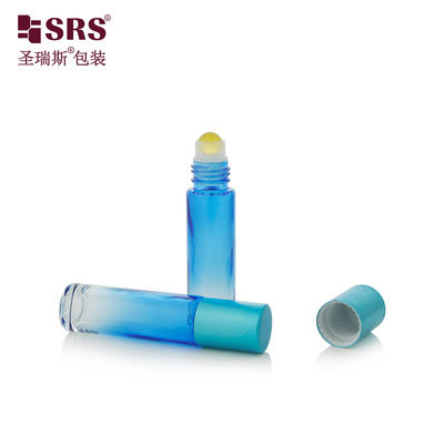 Купить BLPM-10ml Gradient Sky Blue Industrial Glass Parfume Roller для личного ухода, используемый для упаковки эсенции по уходу за кожей Производство в сети