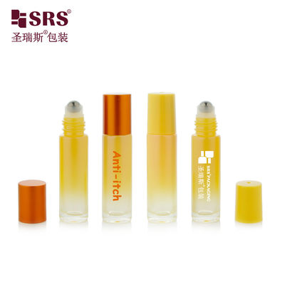 Купить BLPM-10ml Бутылка для стеклянных роликов с матовым градиентом желтого цвета настройка бесплатный образец с стальным шаром для аромата Производство в сети