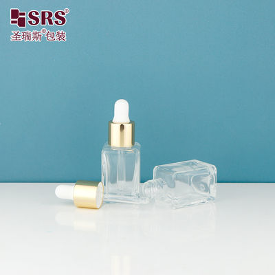 Купить D1877-10ml Кастомизированный цвет и варианты брендинга Пустая капельная бутылка с блестящим золотым плечом Белая силиконовая лампочка для оптовых заказов для упаковки сыворотки Производство в сети