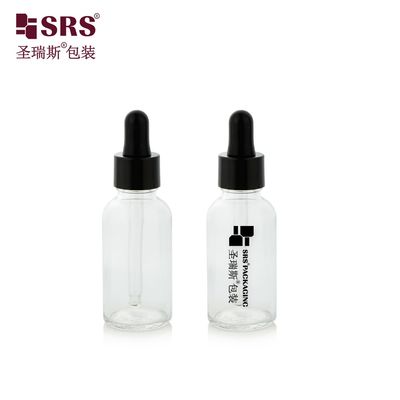 Купить D001-50ml Фармацевтический личный уход Пустая прозрачная прозрачная стеклянная бутылка капельницы с стеклянным и шелковым логотипом Производство в сети