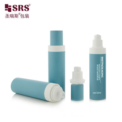 Купить 50ml 100ml PP Airless Serum Bottle Custom Color Refillable Производство в сети