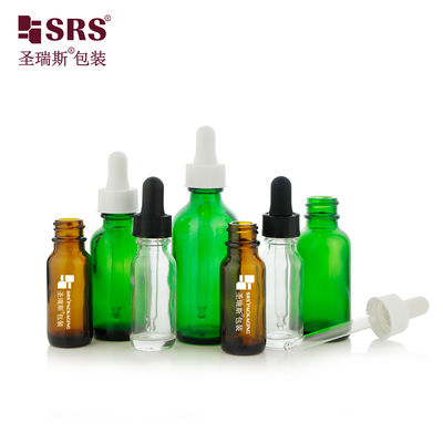 Купить Hot Selling 15ml 30ml 60ml Green Amber Transparent Glass Dropper Bottle Производство в сети