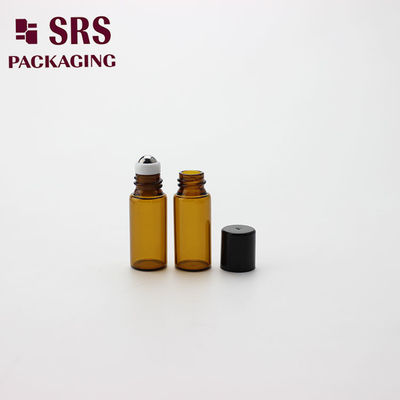 Купить SRS оптовая продажа пустых миниатюрных флаконов для духов объемом 3 мл из янтарного стекла с роликовым шариком Производство в сети