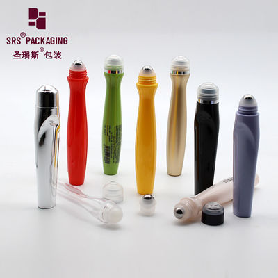 SRS8447-15ML Матовая черная бутылка PETG с роликовым аппликатором, изготовленная на заказ для сыворотки для глаз