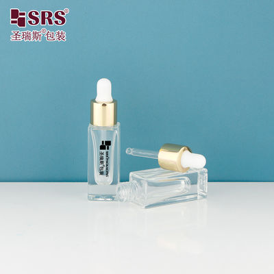 D543-5ml 5ml-10ml Пустая прозрачная бутылка для капель Бесплатный образец с золотым воротником Для оптовой покупки